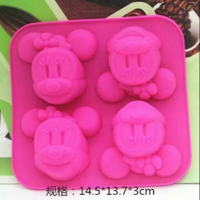 Cetakan Puding Kepala Minnie Mouse Silicone Mold