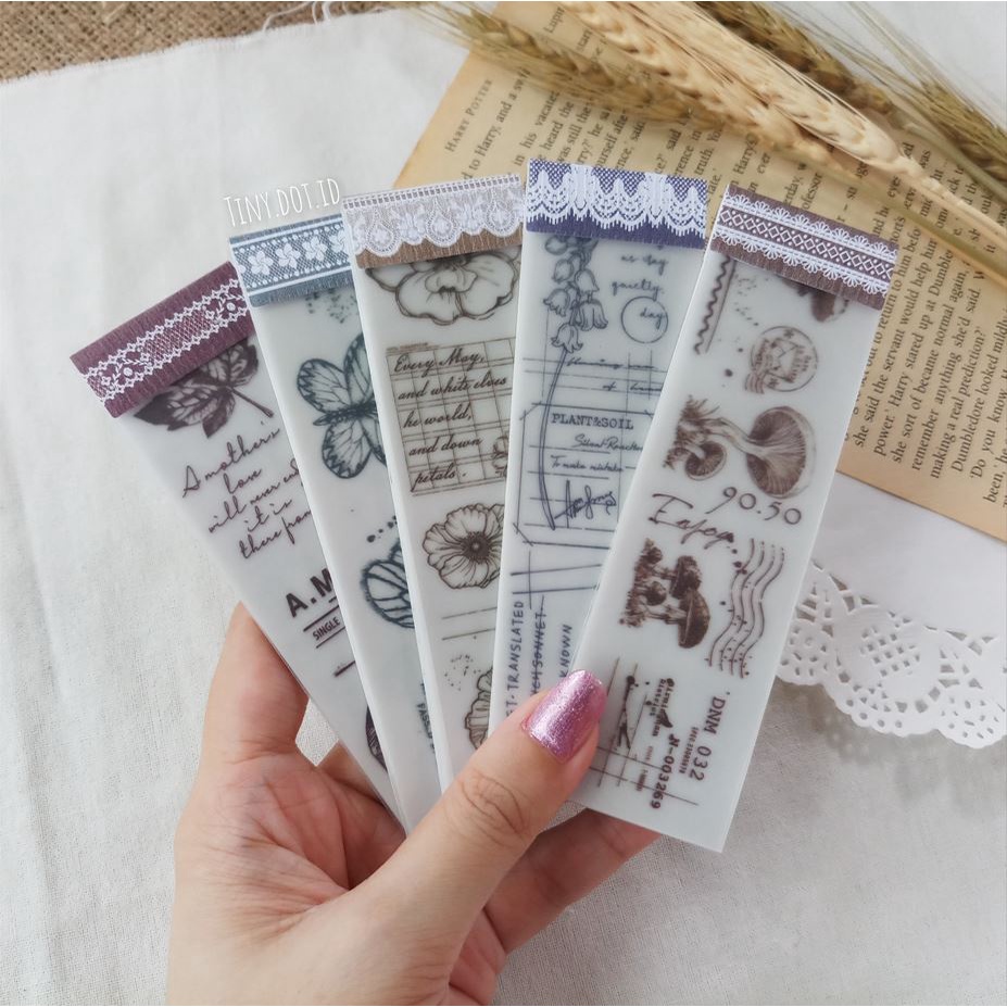 

Aesthetic Vintage Transparent Washi Paper (5 pcs)