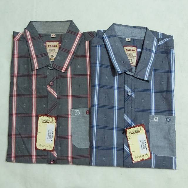Kemeja lengan panjang original damor size L & XL