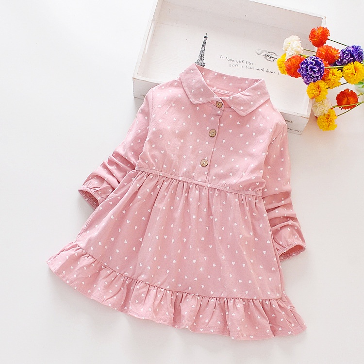 Meonky Official Shop Baju anak Cewek /Kualitas Import /Motif Polkadotte Love Heart To heart/ 100 % Premium Cocok Untuk Usia 3 Sampai 4 tahun (G - 8)-7