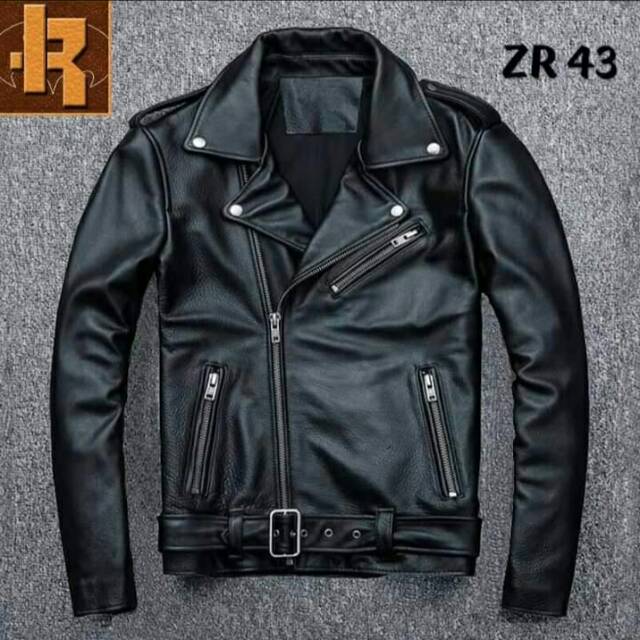 Jaket Ramones kulit domba asli / Jaket kulit asli