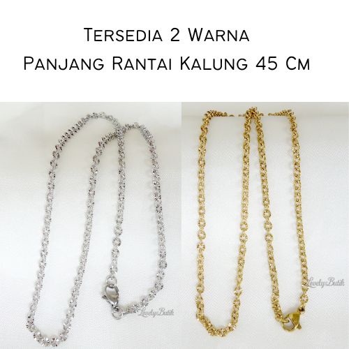 Lovelybutik - Kalung Wanita Titanium Korea Terbaru Nuri Kalung Liontin Remaja Dewasa Titanium Asli Anti Karat Model Terbaru Kalung Rantai Nori donat dan Liontin Krist4l Love Free Kotak Perhiasan