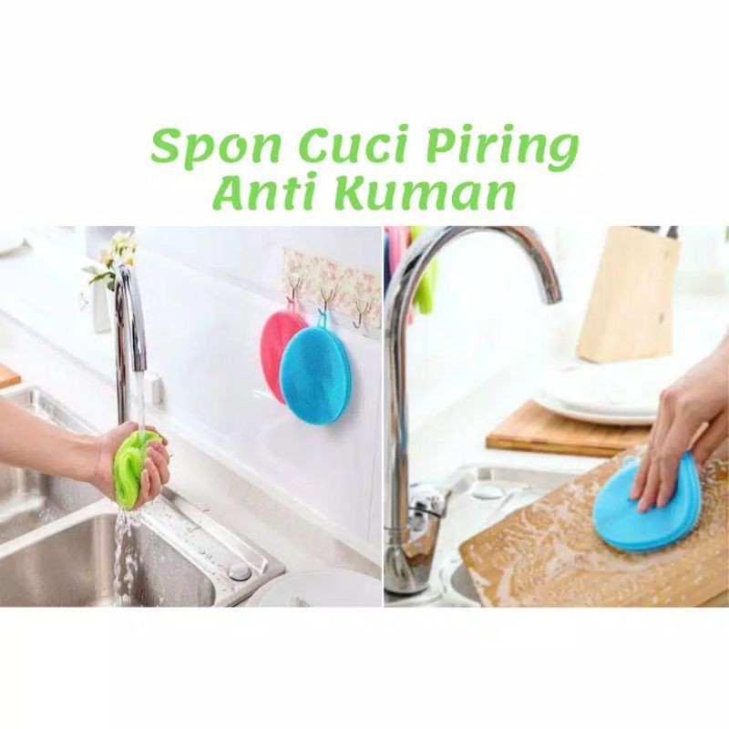 SPON CUCI PIRING SILIKON ANTI KUMAN