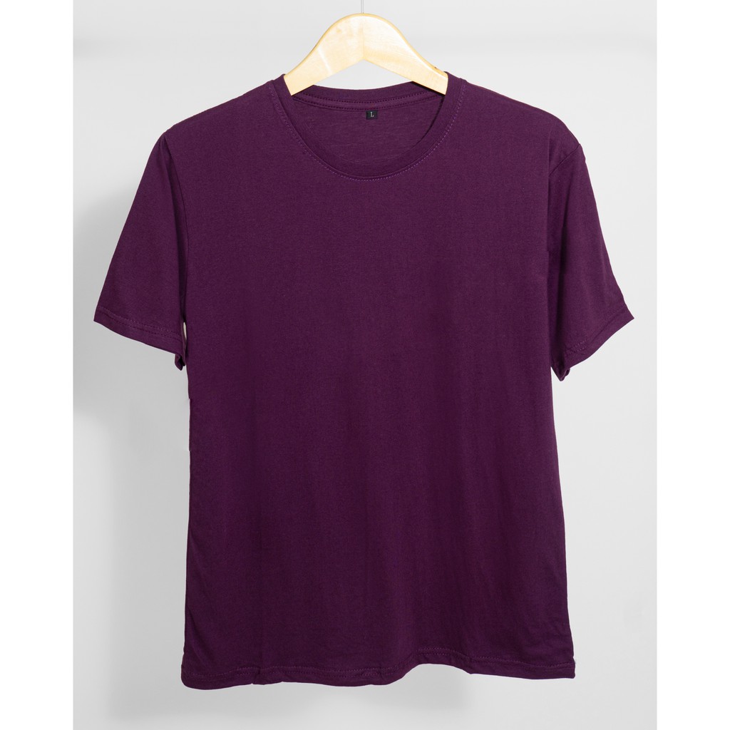 Kaos Polos Cotton Combed 30s "Unisex" Ungu Tua