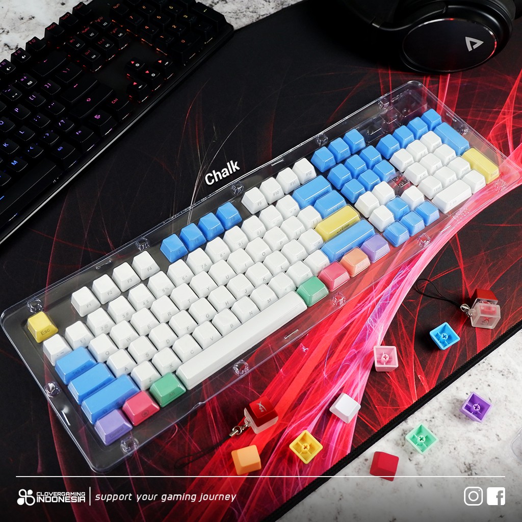 Keycaps CLV Mix Color Custom Laser Engraved Injection PBT Keyset 104