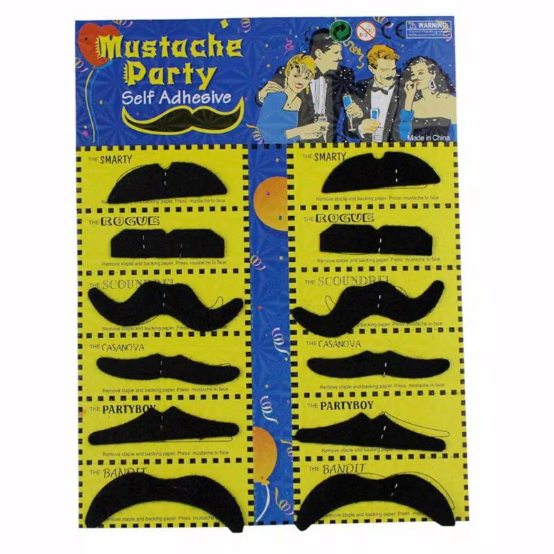 Kumis palsu murah Mustache party self adhesive