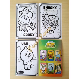 Buku Mewarnai Model BTS  BT21 Uk 24 cm x15 5cm Shopee 