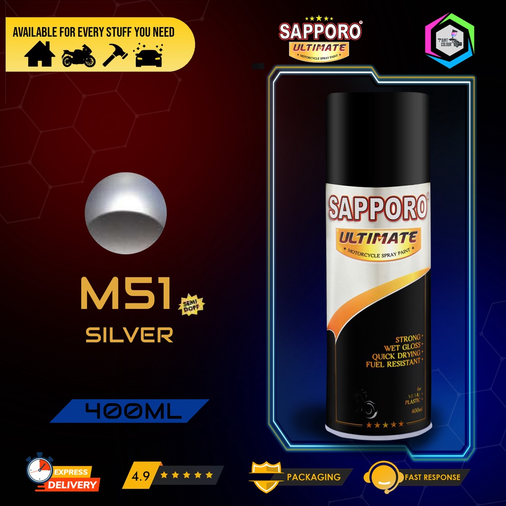 SAPPORO ULTIMATE Metallic Colour Cat Semprot M51 - SIlver