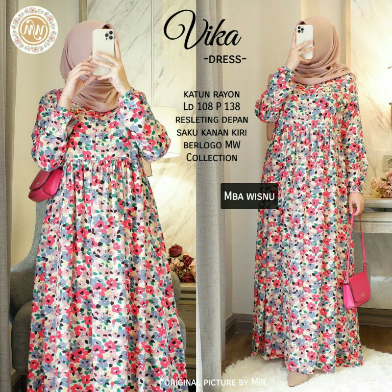 REISA MARSA DOTIE Maxi Dress Ori Mbk Wisnu