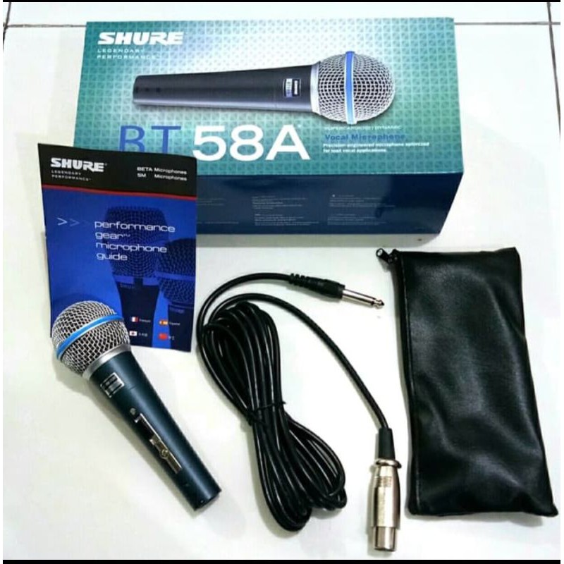 Microphone Mic Shure BT58A Shure 58A dengan switch Mik Mikrofon bagus