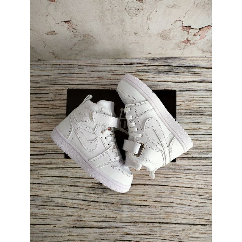 SEPATU ANAK NIKE AIR JORDAN FULL WHITE PREMIUM HIGH QUALITY JORDAN PUTIH ANAK