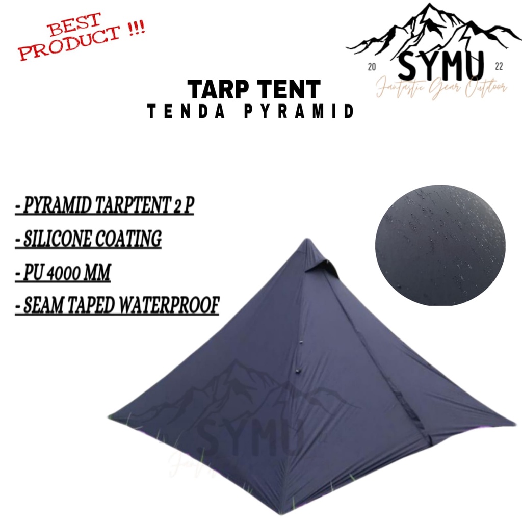 TERBARU TENDA CAMPING PYRAMID TARPTENT PIRAMID TARP TENT WATERPROOF BUSHCRAFT ULTRALIGHT DAPUR