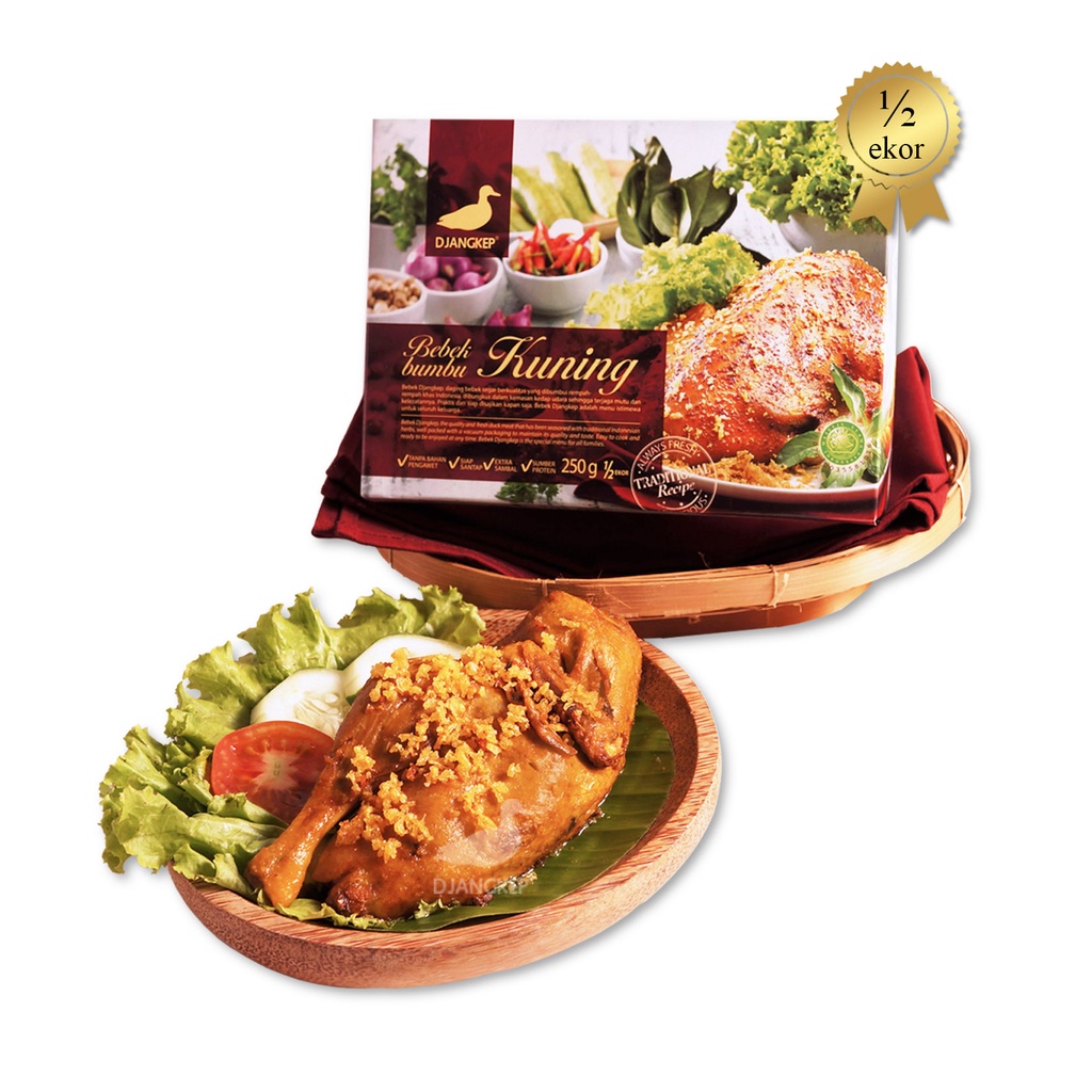 

Djangkep - Bebek Ungkep Bumbu Kuning Siap Saji | 1/2 ekor | Vakum tahan lama | Halal