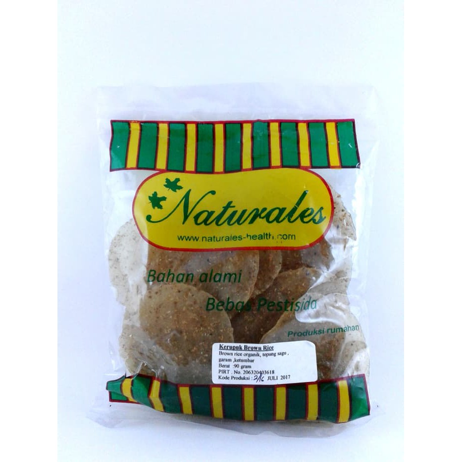 

Kerupuk Brown Rice Naturales 90 gr / Krupuk / Gluten Free / Autis Food