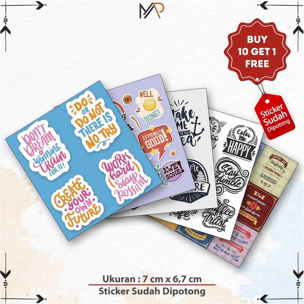 [Quote Series] MINI Sticker Aesthetic Kata-Kata | Sticker Kata-Kata Sticker Tumblr Quote | Sticker C