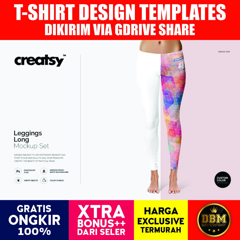 Leggings Long Mockup Set - Photoshop