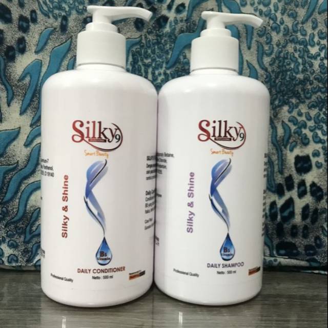500 ML Sepasang  Silky 9 Professional Daily Shampoo & Conditioner