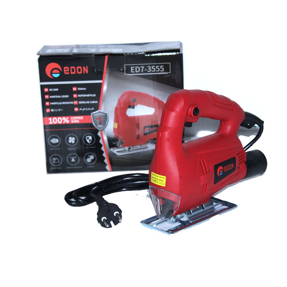 Jigsaw Edon ED7-3555 - Mesin Jig Saw Edon - Mesin Gergaji kayu Triplek Elektrik