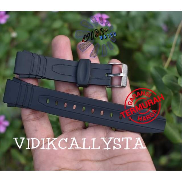 STRAP TALI CASIO F200 F 200 F-200 F200W HITAM BONUS PEN STRAP