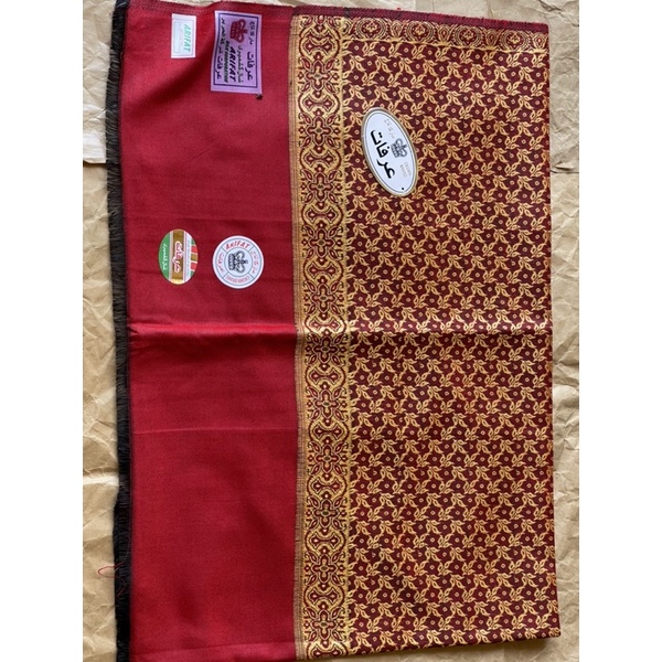 Surban Sorban Metalik Kashmiri Ridak Hijau Batik Bordir Songket