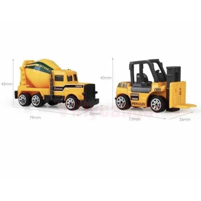 MAINAN DIECAST SET EXCAVATOR KONTRUKSI MINIATUR KEKINIAN