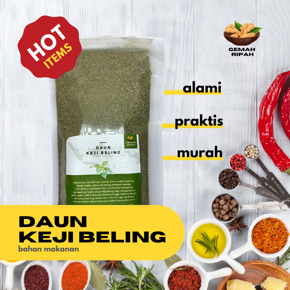 

Daun Keji Beling Bubuk Premium Keji Beling Segar Kering Pecah Beling Gempur Batu Teh Herbal Alami
