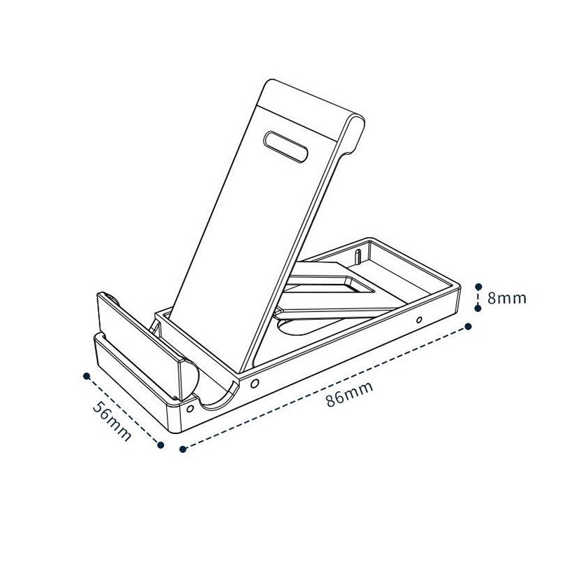 Bracket Stand Holder Handphone / Tablet Lipat 6-kecepatan Bahan ABS Ringan Anti slip