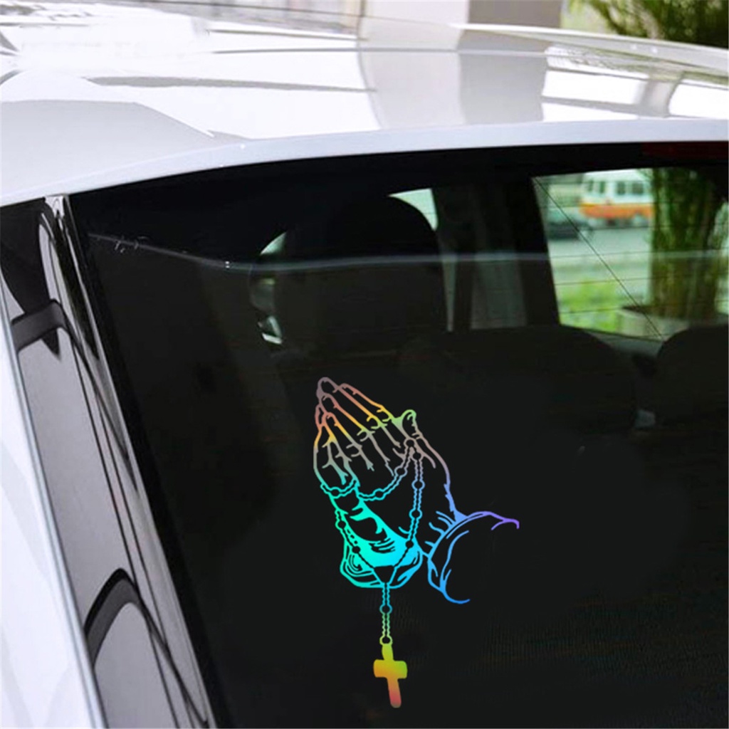 1 Pc Sticker Decal Dekorasi Motor Dan Mobil Motif Tulisan Doa Yesus