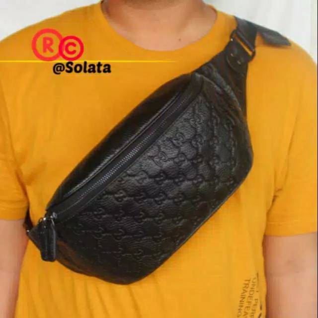 Tas slemapng Kulit Pria - Slingbag pria wanita bodybag Pria Wanita Gucci Tas pinggang