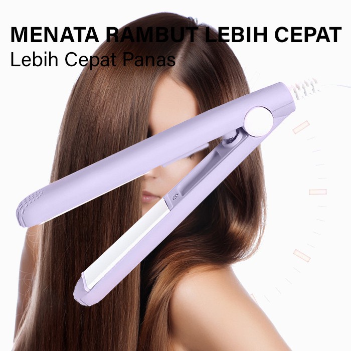 Catok Mini Make Time Karakter Pelurus Rambut Portable Serba Guna / Catokan Mini Alat Catok Rambut Mini 2in1 Set Lurus dan Keriting Make Time Karakter / RANDOM