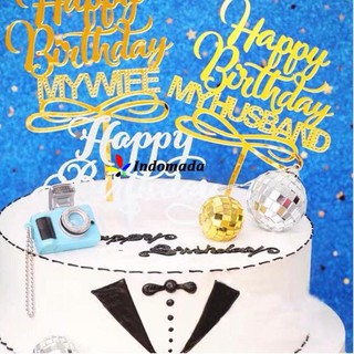 BEST SELLER Indomada Topper Acrylic Happy Birthday 