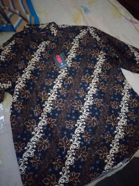 Baju Batik Pria Slim Fit Lengan Panjang Kemeja Batik Pria Slim Fit Elegan Mewah Lbl364