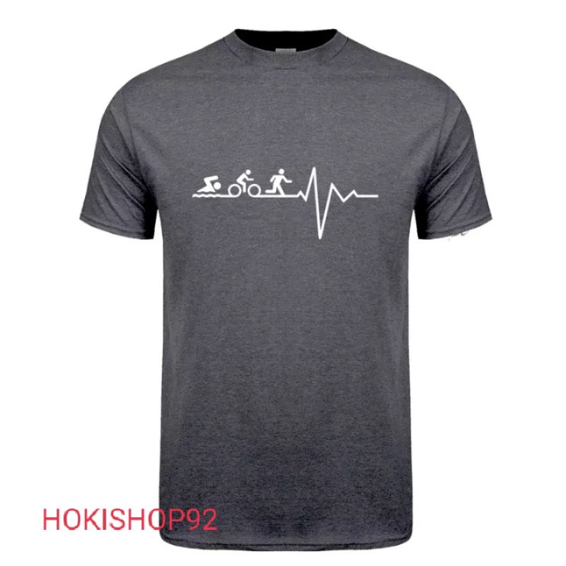 HOKISHOP92 ~ KAOS PRIA LENGAN PENDEK DETAK JANTUNG KAOS OBLONG