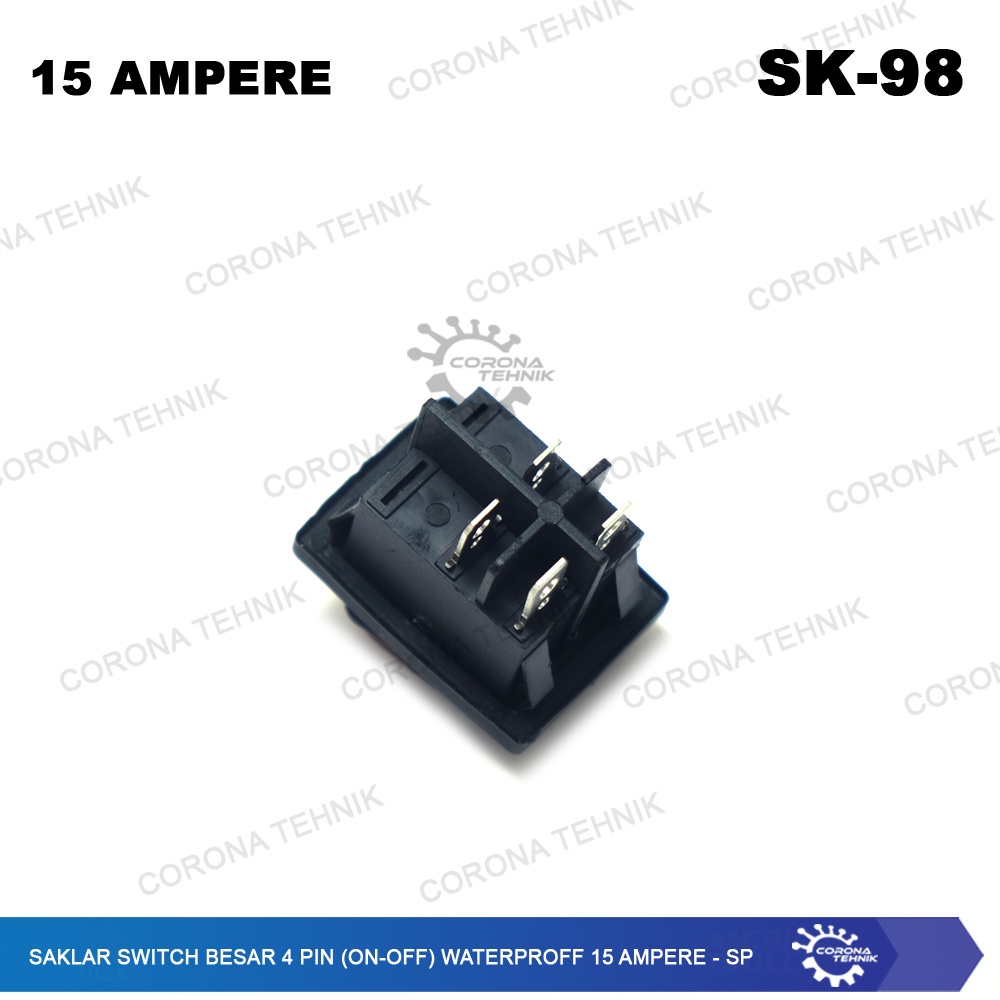 SP - Saklar Switch Besar 4 Pin (On-Off) Waterproof 15 Ampere