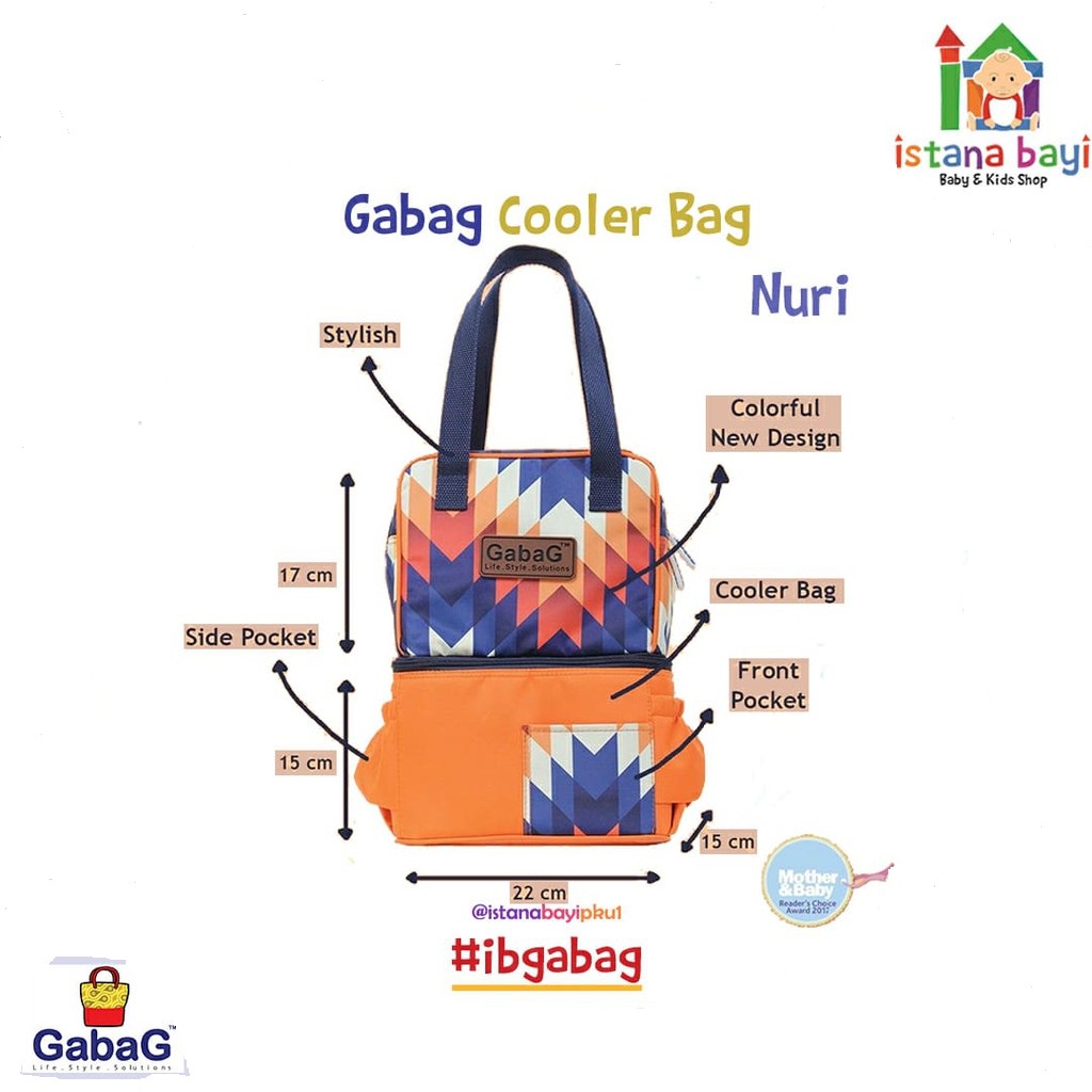 Gabag Lavender/Diamond/Nuri/Ceri Cooler Bag/Tas Asi