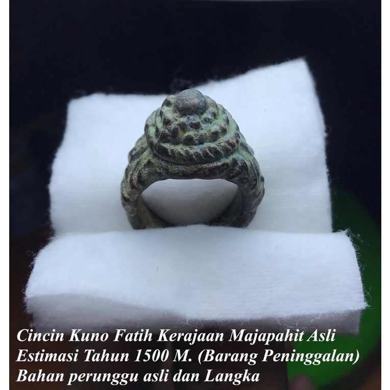 Cincin Kuno Surya Fatih Kerajaan Majapahit Asli Peninggalan 1500M