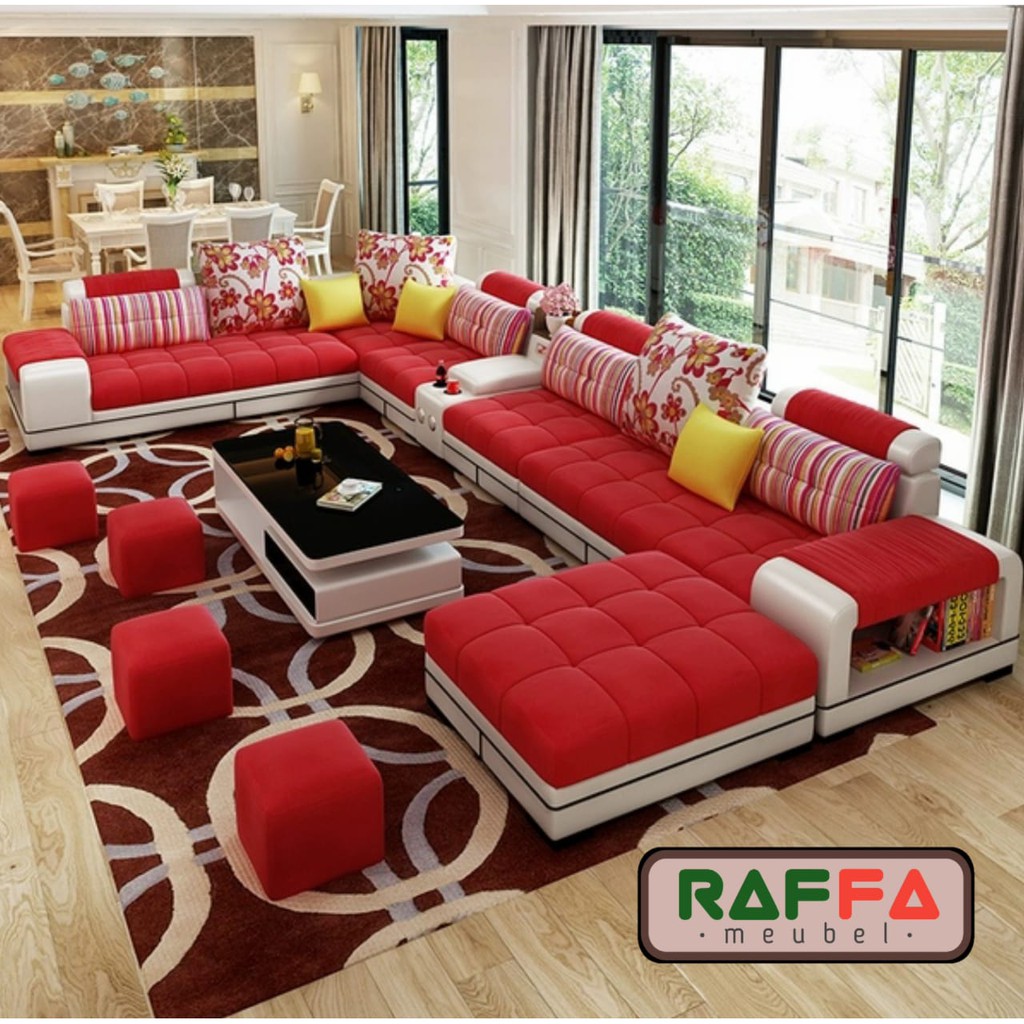 U43 RAFFA MEUBEL - Sofa Leter U Jabodetabek Bisa Pilih Warna Sesuai Interior Rumah