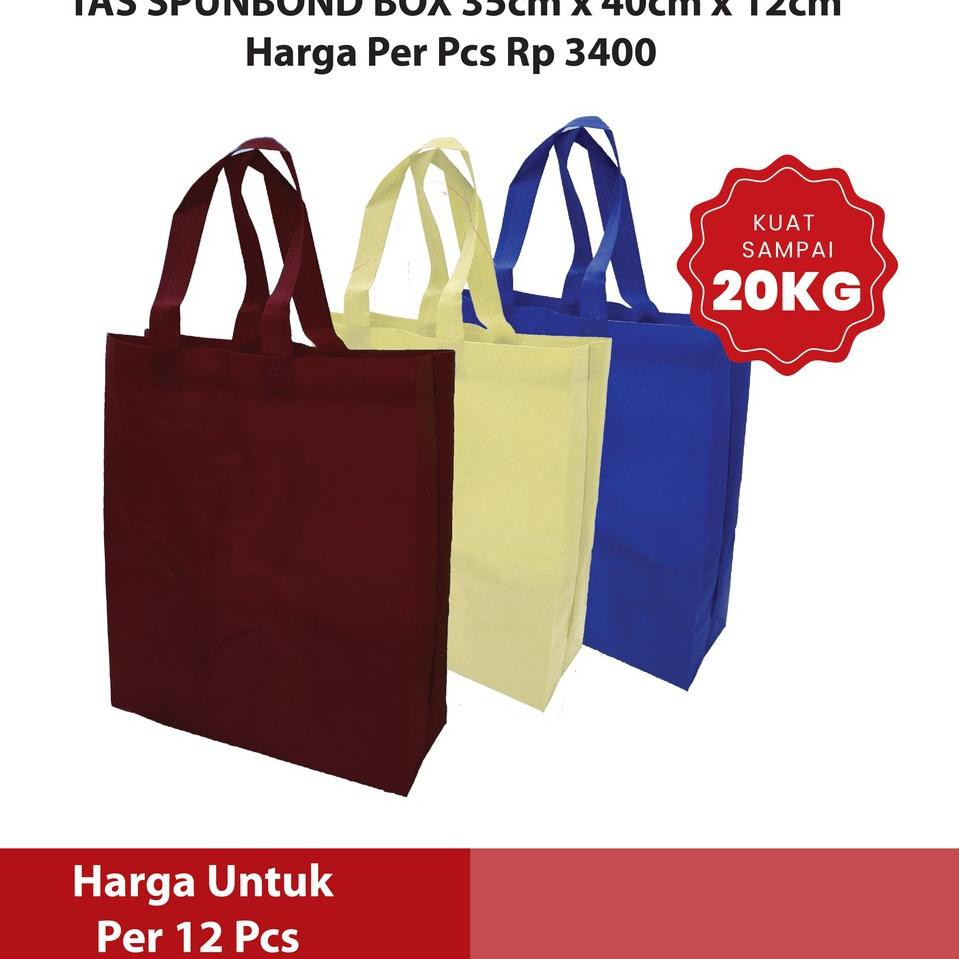 

Tas Spunbond Box Ukuran 35cm x 40cm x 12cm DYC09