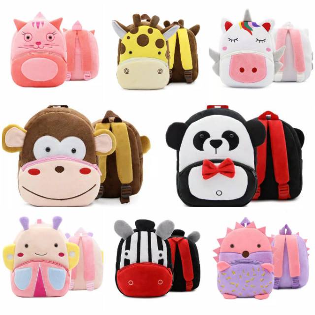 Tas Ransel/Punggung/Bahu/Backpack Balita Lucu Karakter Usia 2-5 tahun bahan import halus dan lembut