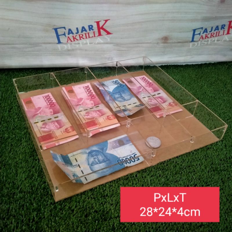 Laci uang Mini uk 28*24*4cm laci uang meja kasir