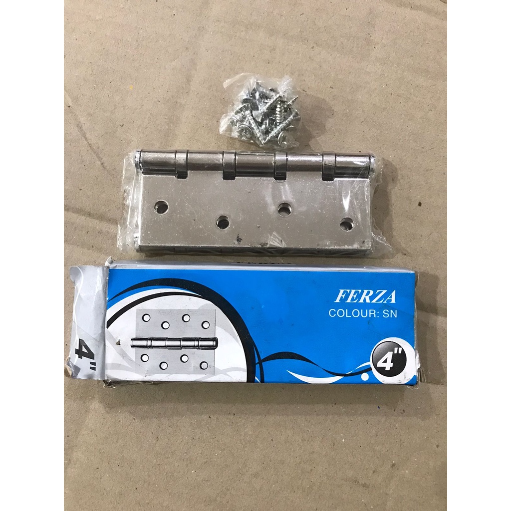 ENGSEL FERZA 4&quot; WARNA PUTIH 1dus 2PCS MURAH - ENGSEL PINTU BAGUS - ENGSEL JENDELA