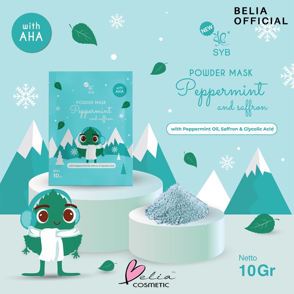 ❤BELIA❤ SYB Powder Mask 10g Sachet | Powder Mask | Masker Wajah | Masker Bubuk | Face Mask