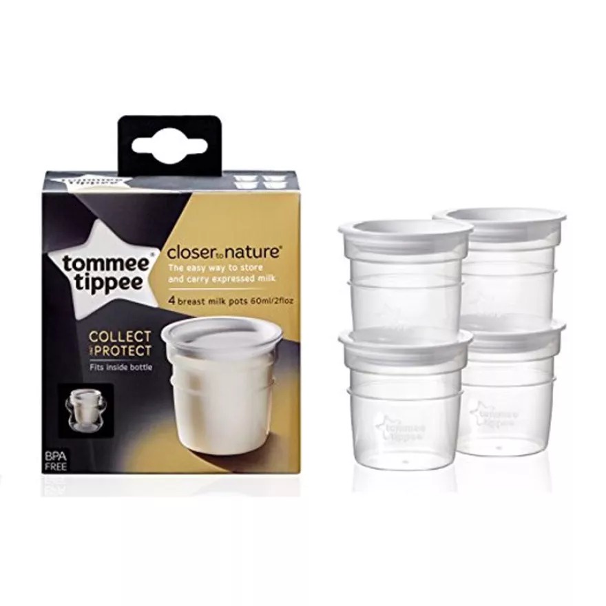 TOMMEE TIPPEE CTN MILK STORAGE POT 4PK