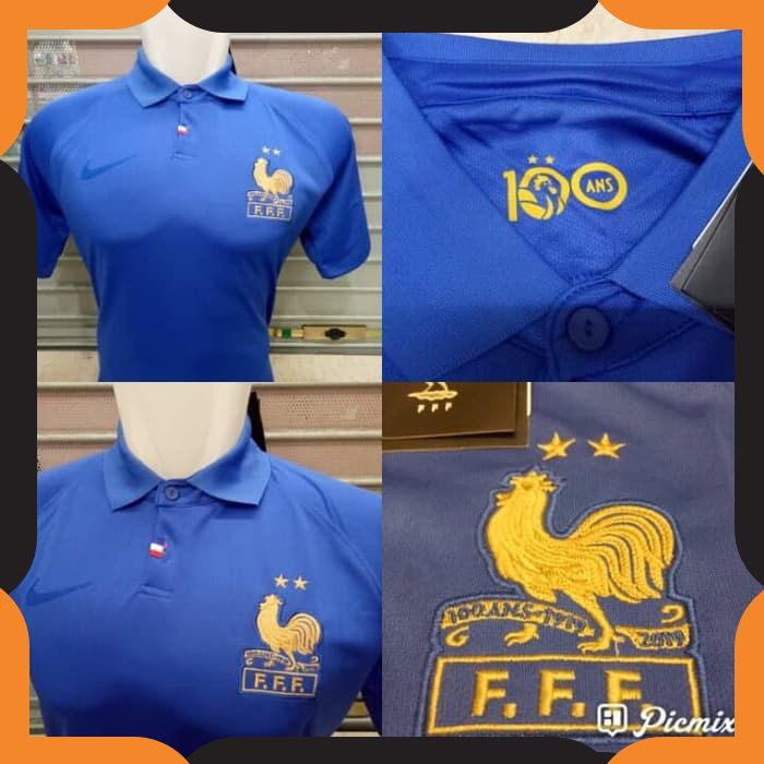 {COD}324 JERSEY BAJU KAOS OBLONG ATASAN PRIA BOLA PRANCIS HOME CENTENARY 2019/2020 GRADE ORI MURAH