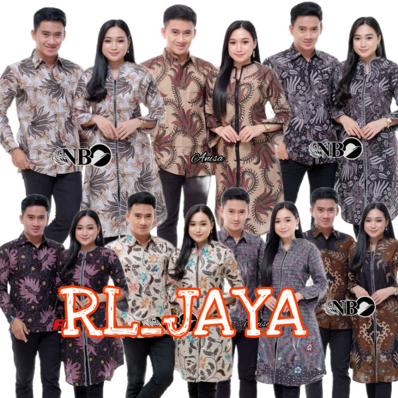 COD COUPLE BATIK TUNIK BATIK WANITA ATASAN BATIK WANITA TUNIK ZIPPER DREES ZIPPER  ORI BATIK PEKALONGAN  BATIK RL JAYA