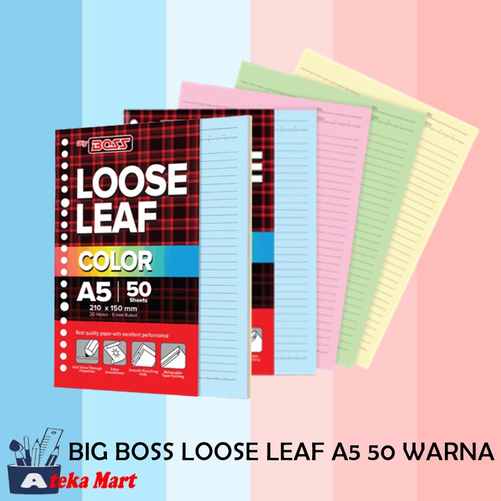 

BIG BOSS LOOSE LEAF A5 50 WARNA