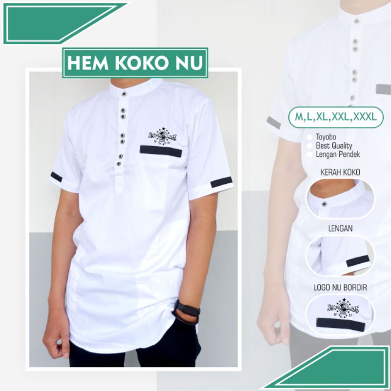 Koko NU Pendek Exclusive Hem NU Koko Pria Hem Pria Hem Kurta Koko Kurta Halus Toyobo