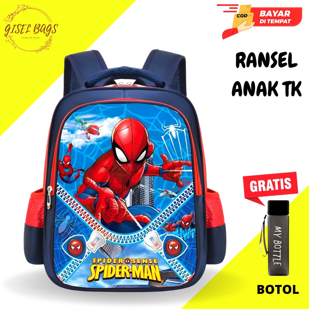 GB-Tas ransel anak laki laki TK tas ransel anak karakter superhero timbul