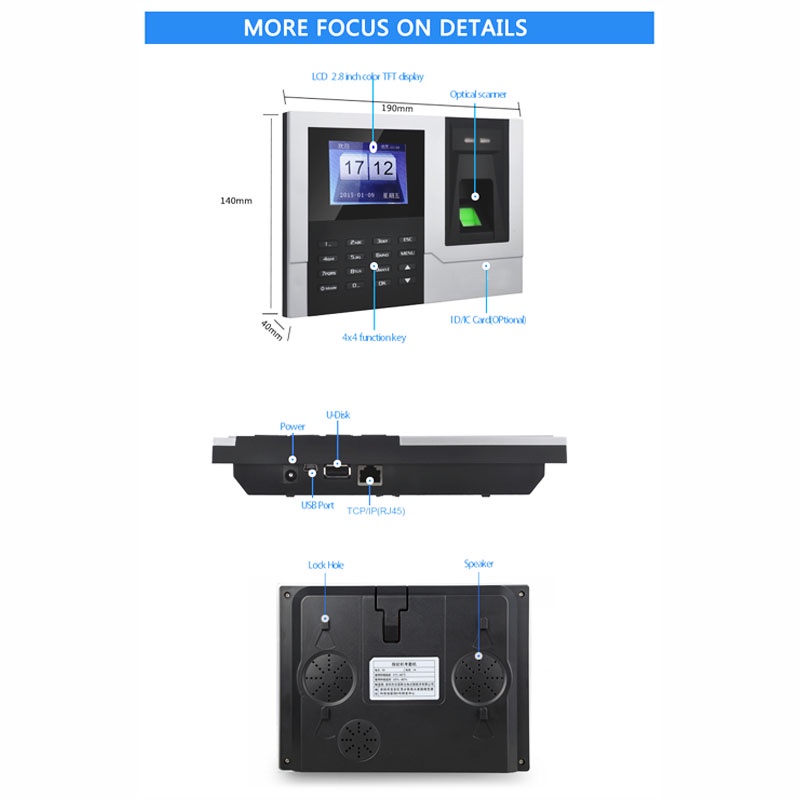 Mesin Absensi EPPOS Fingerprint Attendance TCP-IP WIFI RFID Webbase EP-N608 Sby