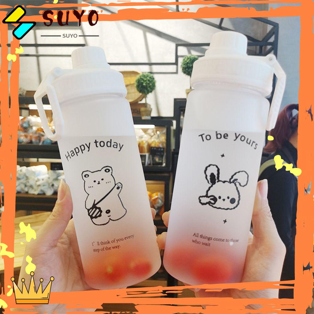 Suyo Botol Minum Portable 500ml Dengan Sedotan Untuk Anak Perempuan